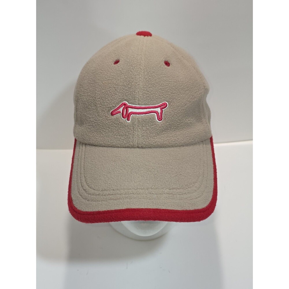 Louis Castel Golf Hat Pre Owned Beige/ Red Strapback